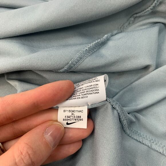 Nike Golf Shirt Mens XL Extra Large Cloud Gray Moisture Wicking Tour Performance - Picture 10 of 13